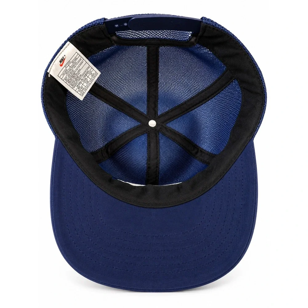Vintage Nike Basketball‎ Mesh Snapback Hat Navy Blue S7 CCH Made in Taiwan